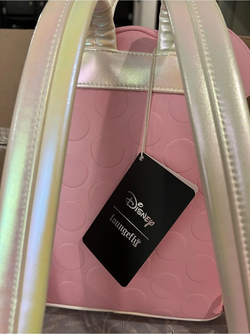Loungefly Pink Kids Minnie Bow Backpack with Rhinestone Accent